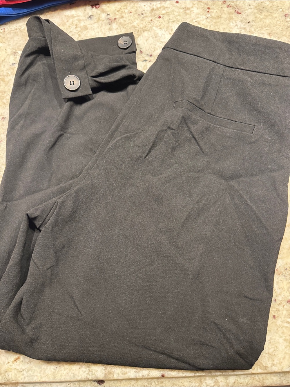 Zara Black Women's Tailored Trousers with Button Detail